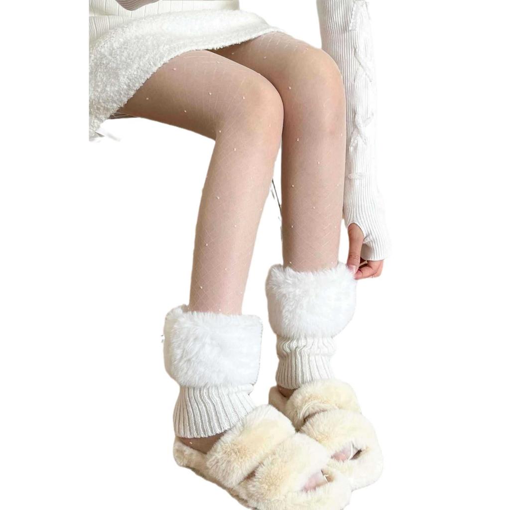 Уютные вязаные плюшевые носки и стильные меховые сапоги — теплые, универсальные и милые чехлы для телят на осень/зиму