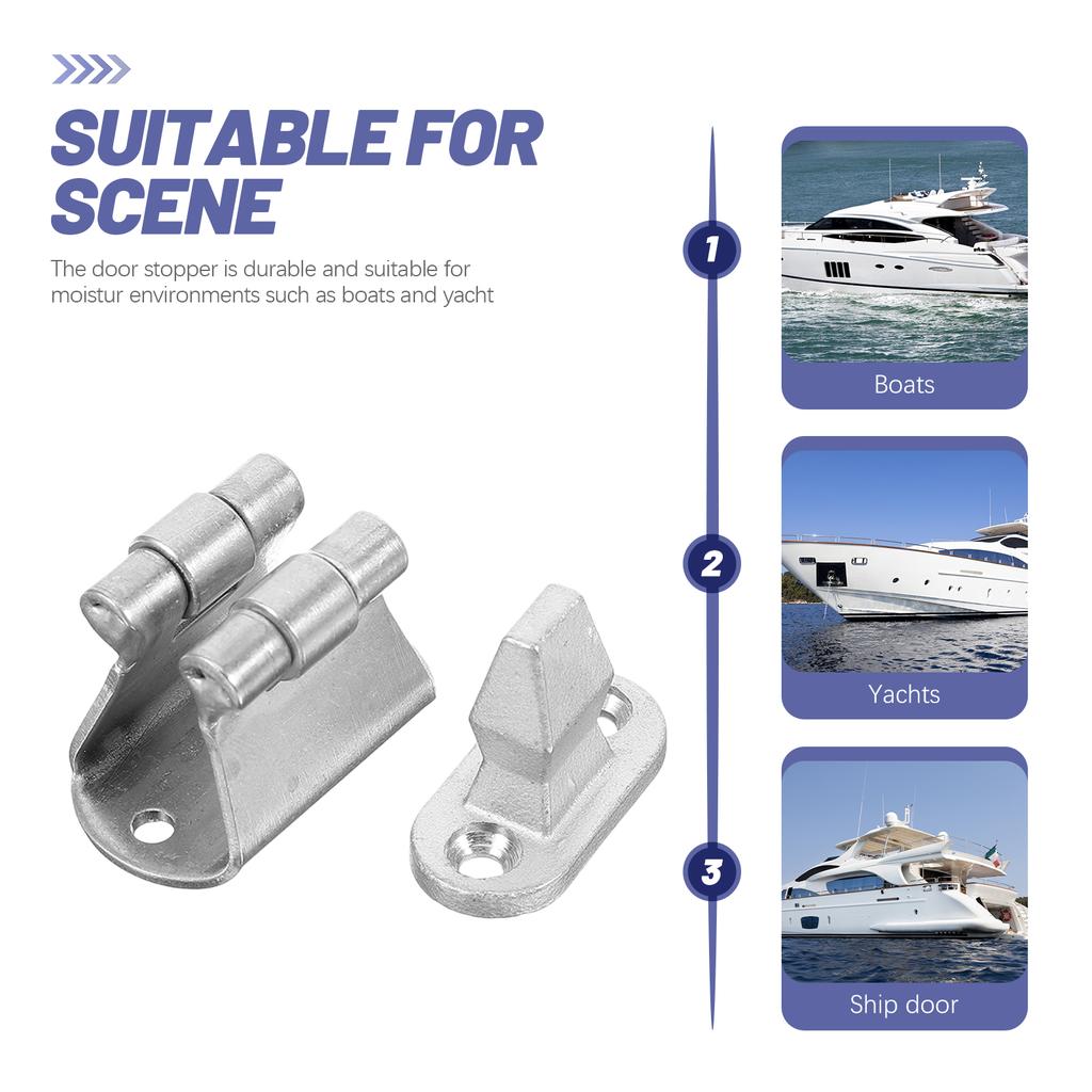 Polished Stainless Steel Door Stopper for Boats Yachts Reliable Suction Easy Install Maintain Moisture Proof boat door stopper 7