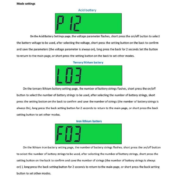 LCD Display Battery Power Monitor with QC3.0 USB Type C Port for Electric Vehicle Solar Car Lithium Lead Acid Batteries