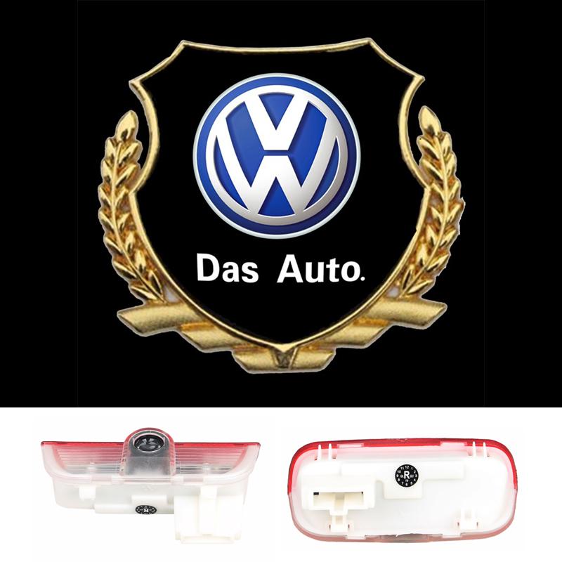 2pcs Car Door Welcome Lights LED Lamp for VOLKSWAGEN VW R LINE Rline Golf Tiguan CC Touareg Jetta Passat T-ROC Sharan Touran Bu2 wzpc7