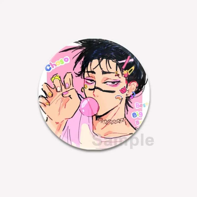 Значок аниме дзюдзюцу кайсен 32/44/58 мм, милый круглый значок Годзё Сатору Юдзи Итадори, брошь на воротник рюкзака своими руками, модные ювелирные изделия, аксессуары