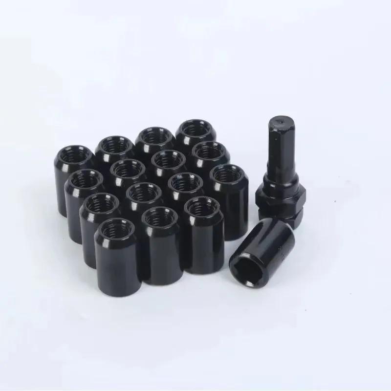 For Racing Lug Wheel Nuts Screw Aluminum Tuner Racing Lug Nut 20PCS M14*1.5 M12*1.5 Wheel Nuts Internal Hexagon Nut