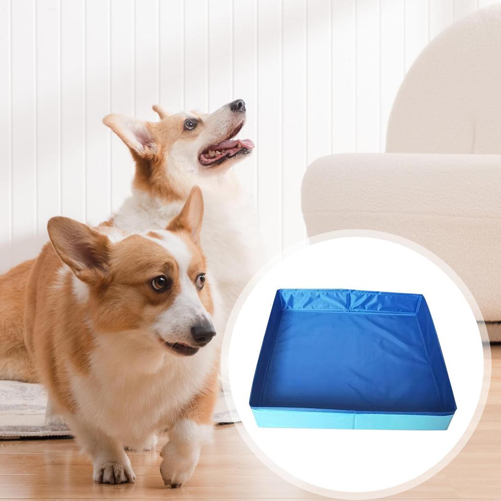 Детский бассейн для собак ПВХ Складной Бассейн для домашних животных Ненадувной Складной Плескательный бассейн Противоскользящий Для щенков Кошек Других животных