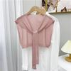 Ice Silk Thin Breathable Comfortable Shawl Versatile Solid Color Sunscreen Shoulder Pads Air Conditioner Knotted Shawl Knitting