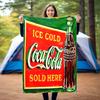 Christmas gift Halloween themed cola beverage Coca Cola blanket soft home furnishing nap decoration four seasons warm Sherpa blanket U7