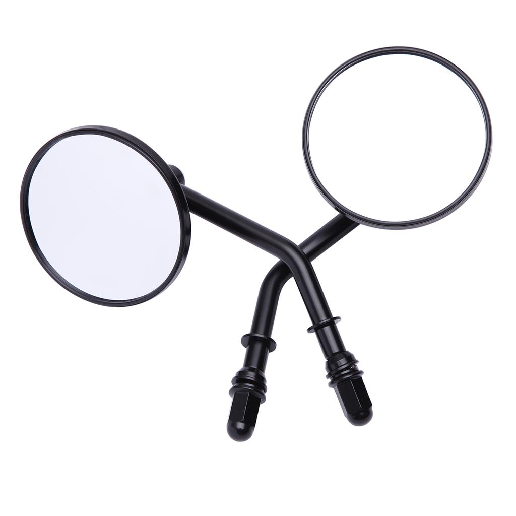 2 шт./пара 8 мм мотоциклетные боковые зеркала заднего вида выпуклые хромированные/черные круглые зеркала с коротким стержнем для Harley Kawasaki