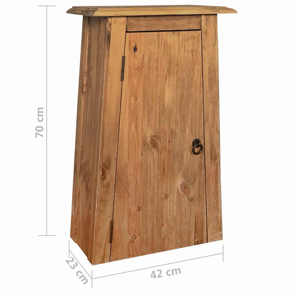 Wall Mounted Cabinet Solid Pine Wood 42 x 23 x 70 cm