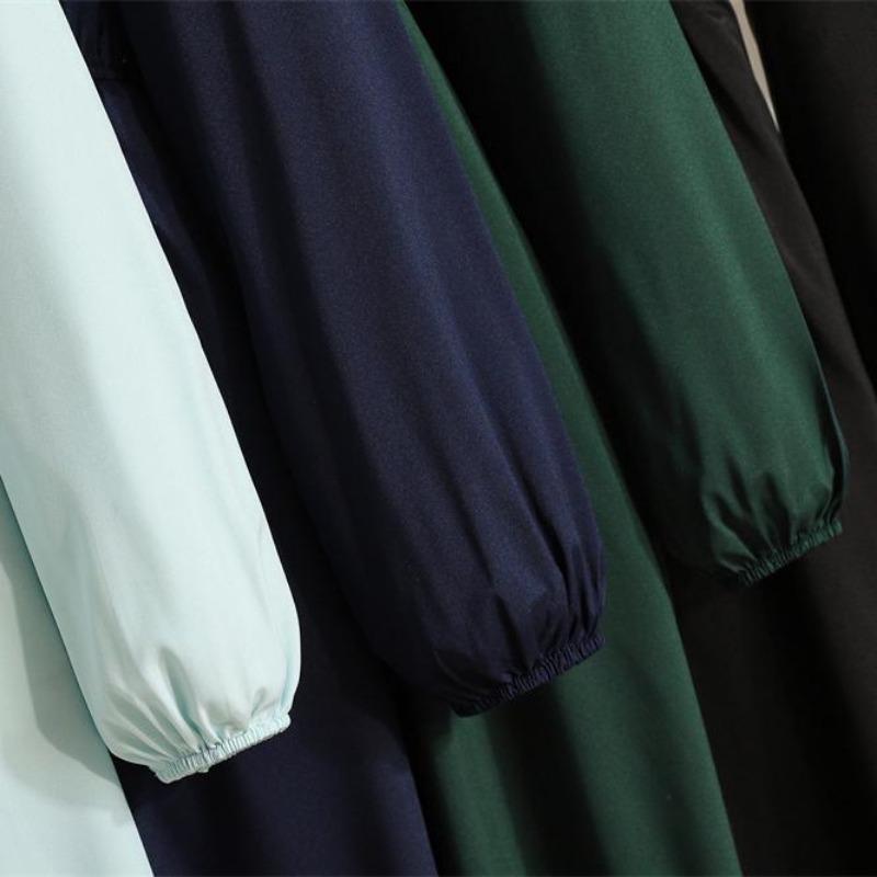 Модное женское однотонное платье с длинным рукавом и круглым вырезом, повседневное платье для вечеринки в стиле бохо