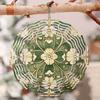 Metal Wind Spinner Outdoor Garden Decor with 3D Floral Design 360 Rotating Hook Soothing Wind Chime for Patio Yard Holiday Decoration