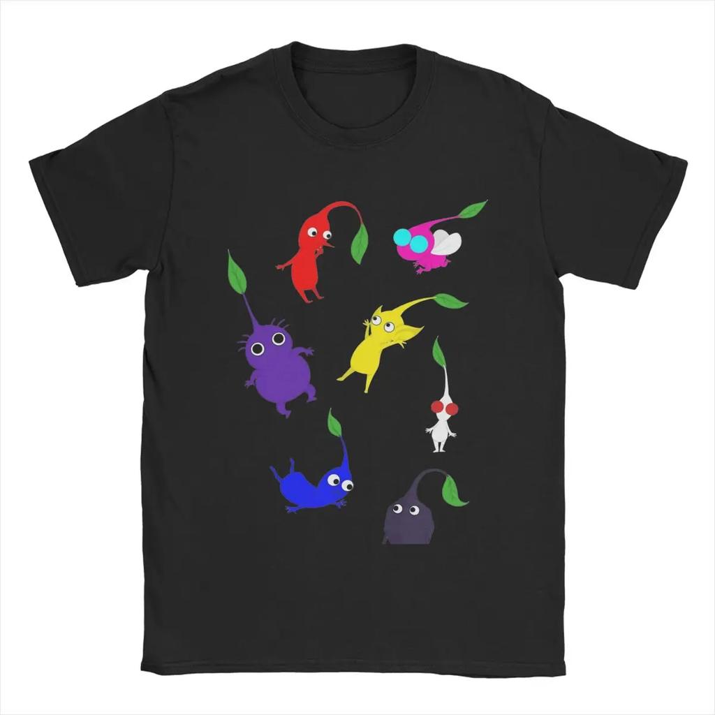Новинка Pikmin Футболки мужские с круглым вырезом Футболки из чистого хлопка Футболки с коротким рукавом Идея для подарка Одежда