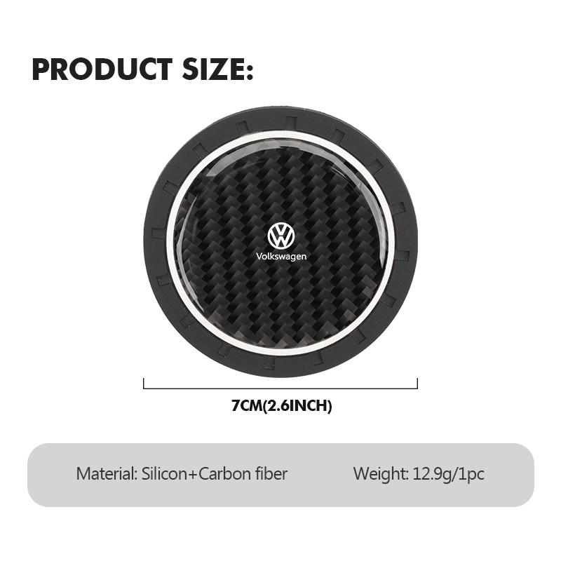 RUN1 Car Interior Supplies Water Coaster Sink Anti-slip Padding Mat For Volkswagen VW Polo Jetta Sagitar Magotan Passat B5 B6 B7 CC
