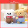 Adorable Plush Dog Toy Keychain Soft Pp Cotton Cute Luminous Colors Perfect Accessory