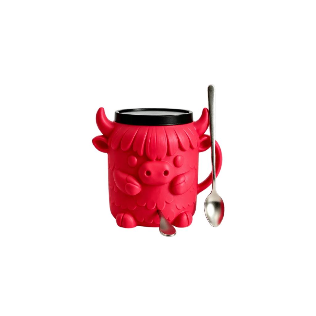 Cow Ice Cream Cup Holder Stand - Novelty Cup Rack for Kitchen Counter Storage