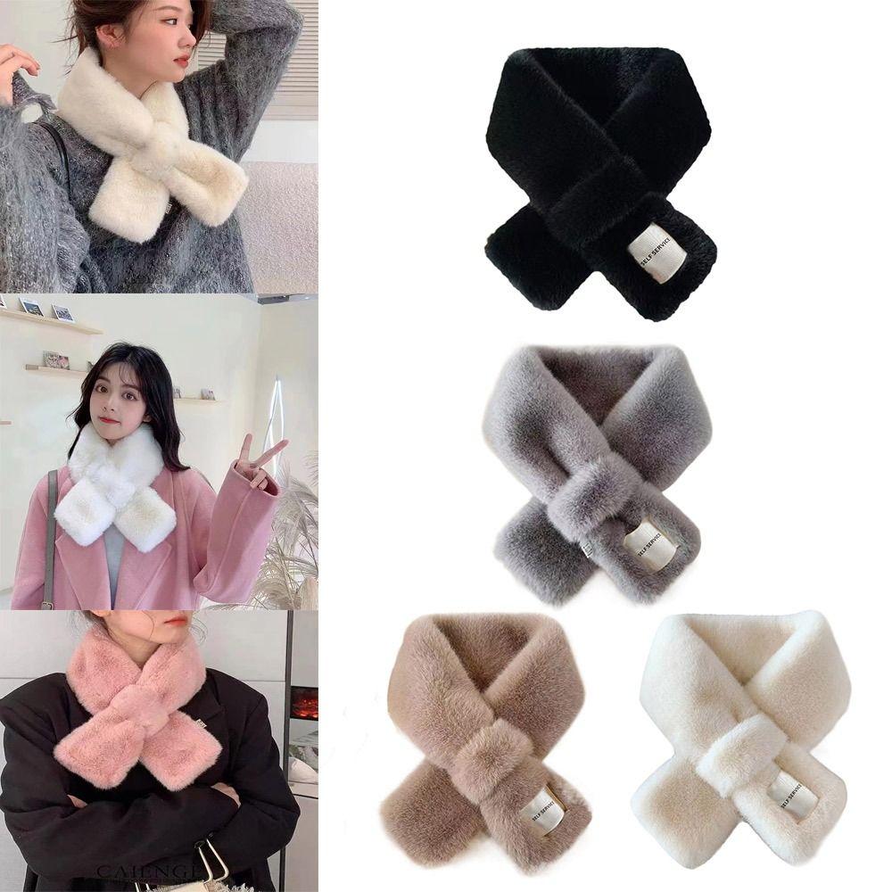 Bib Cross Scarf Thickening Winter Scarves Warm Neck Cover Snood Cowl Tube Autumn Winter