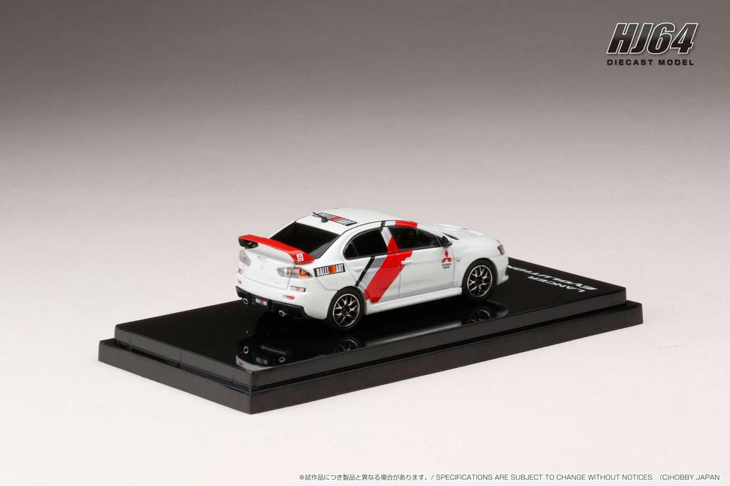 Mitsubishi LANCER EVOLUTION X RALLIART ЦВЕТ 1/64 (WHITE)