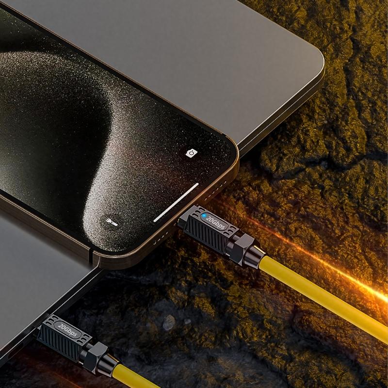 USB C 140 Вт Зарядный кабель Шнур зарядного устройства Видеовыход 8K@60 Гц USB 20 Гбит/с Провод для синхронизации данных для мобильного телефона Планшета Ноутбука