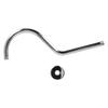 17in Shower Pipe Extension Brushed Stainless Steel S Shaped NPT Gooseneck Shower Head Extension