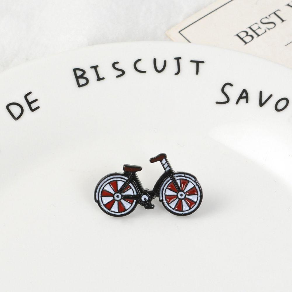Pin Jewelry Unisex Zinc Zinc Alloy Cyclists Badges I Love My Red Bicycle Pin Bike Brooch Sports Lapel Pins