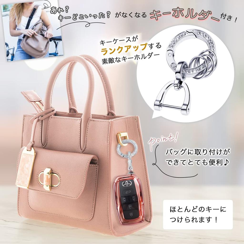 MKMC Smart Key TPU Compatible with Toyota New Models Noah Yaris and Mirai Case, Material, Voxy, (90 Series), Sienta, Cross, (Voxy Noah) (Crystal