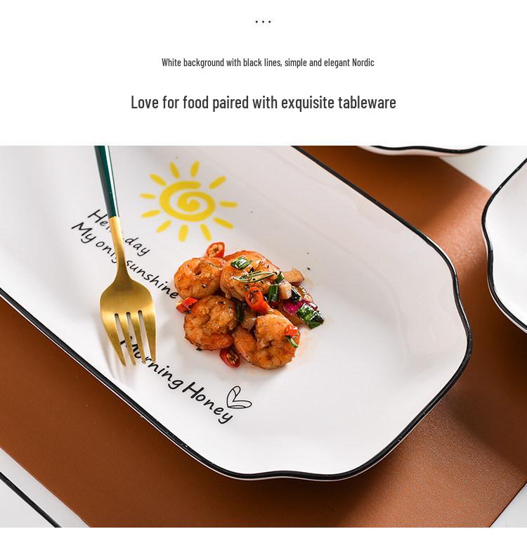 Creative Ceramic Fish Plate for Home - Perfect for Steamed Fish, Dumplings, & Vegetables