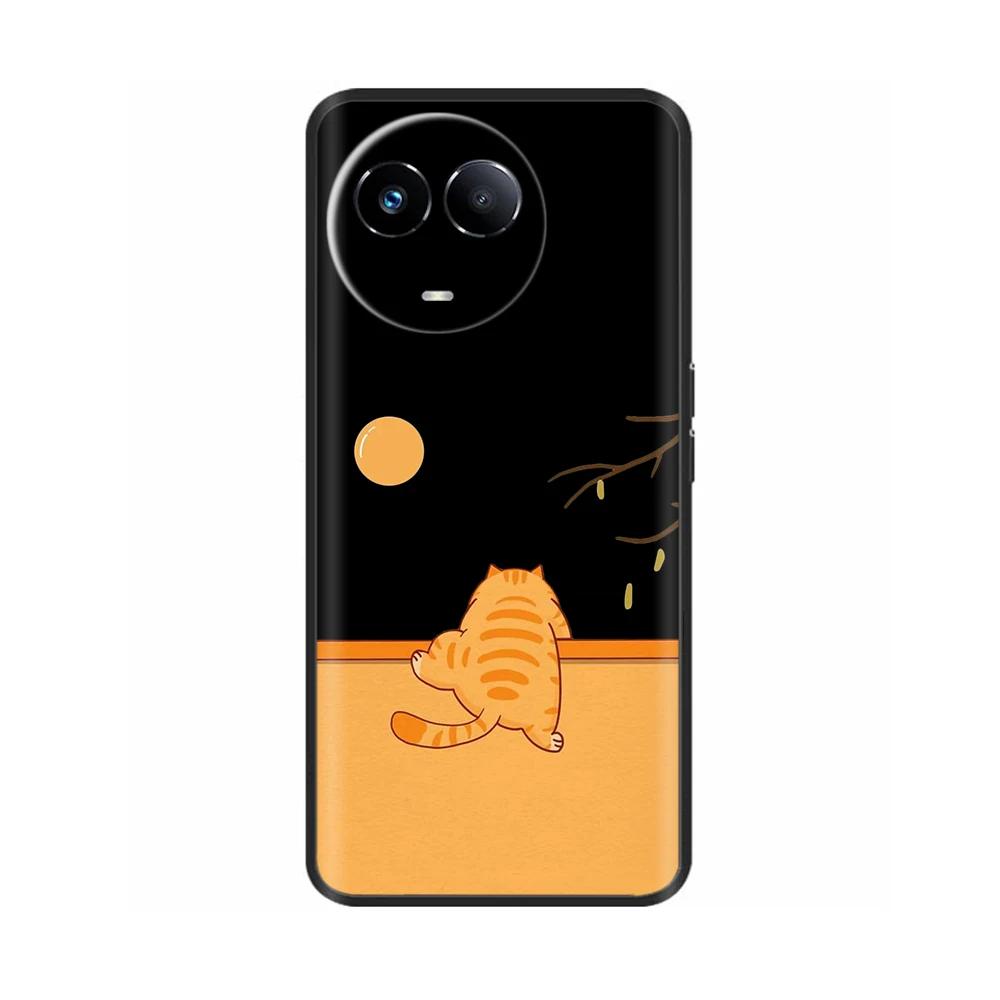 Чехол для Realme 11 5G Милый дизайн Мягкая задняя крышка из жидкого силикона Для Realme 11X Realme11 11 X 2023 RMX3785 Защитный корпус