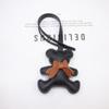 Soft PU Leather Keyring Car Key Holder Cartoon Bag Pendant Bow Bear Keychain  Hanging Accessory