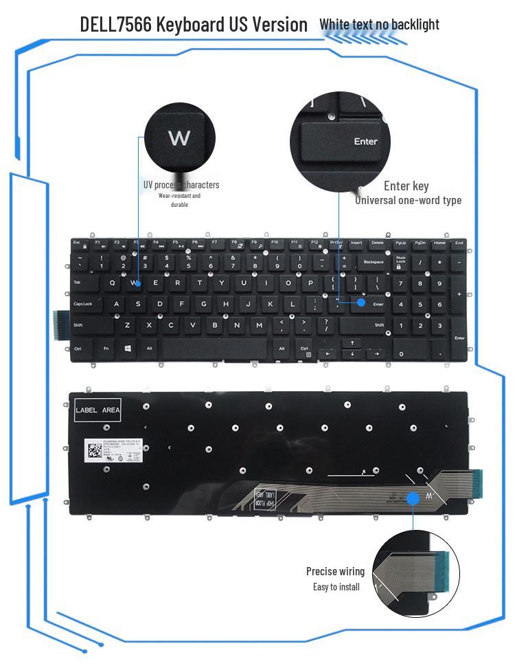 Корпус клавиатуры серии Dell Inspiron 15 для моделей 7566, 7567, 7568, 7577, 5567, 5583