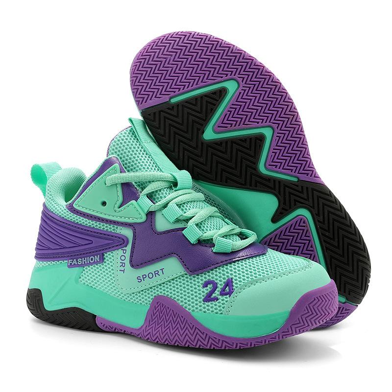 Мальчиковые спортивные кроссовки Новые сетчатые дышащие мальчиковые кроссовки для тренировок и реального боя Повседневные детские баскетбольные кроссовки