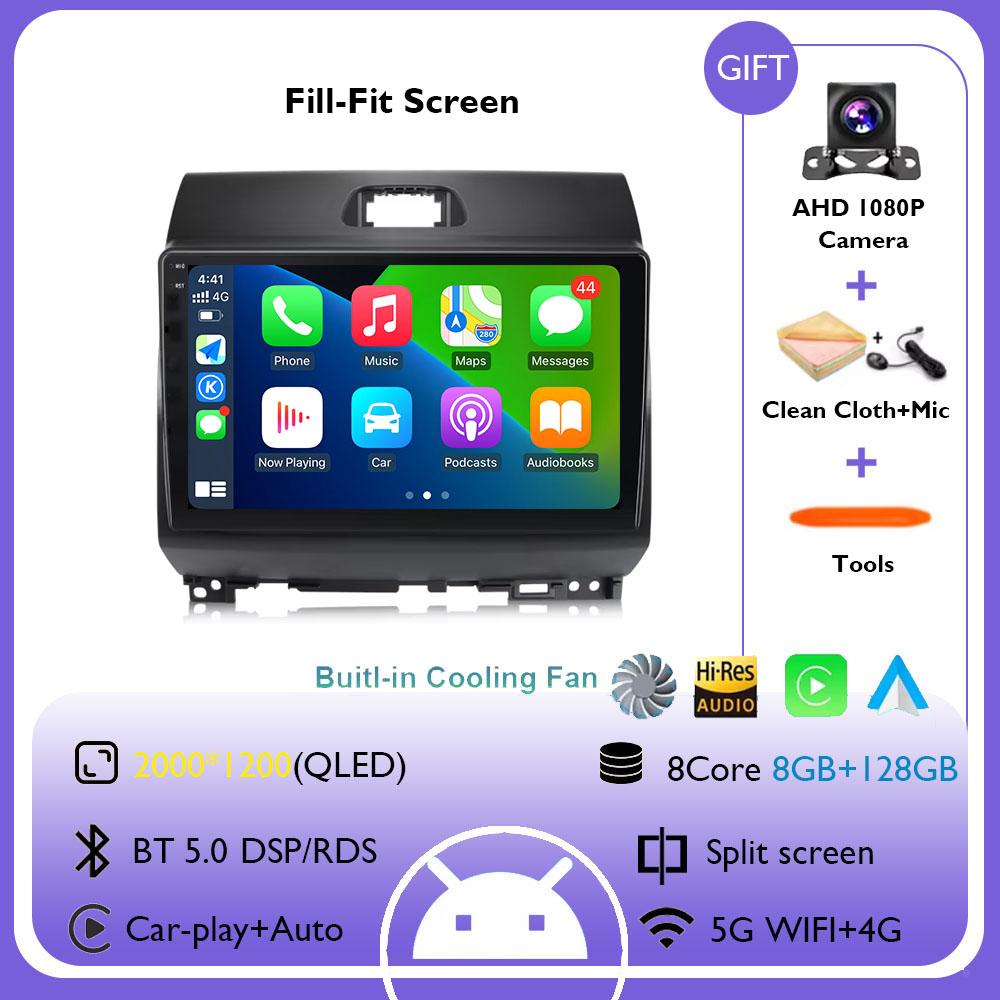 9-дюймовый Android 14 автомобильный радиоприемник стерео беспроводной Carplay Auto для KIA Ray 2011 - 2017 мультимедийный плеер GPS навигация HD экран