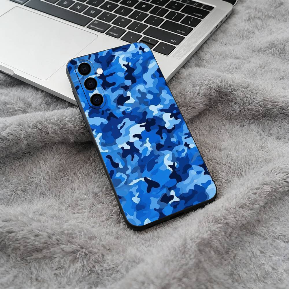 F-Fashion C-Camouflage Pattern Phone Case For Samsung Galaxy A73,A71 A72,A70,A53,A52,A51,Soft Silicone Black Cover