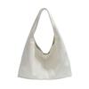 Korean minimalist lazy style tote bag for women, 2026 summer vintage soft leather versatile one-shoulder underarm bag