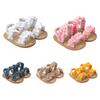 Summer Baby Girls Sandals Toddler Newborn Baby Girl Cotton Shoes Soft Sole Flat Infant Anti-Slip First Walkers