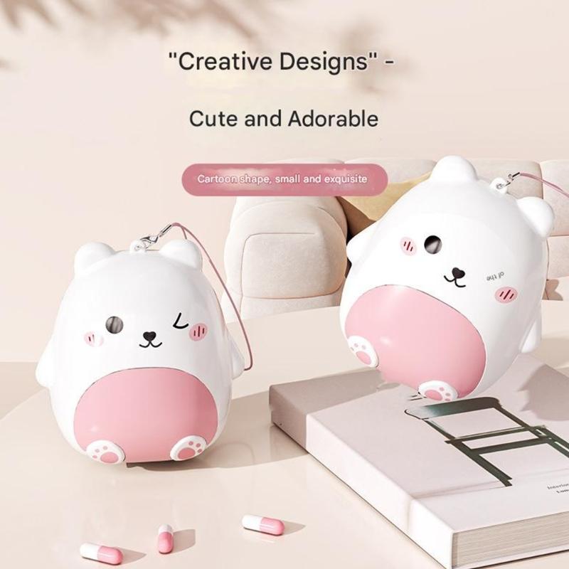 Cartoon Bear Mini Pills Case Portable Designs Easy To Carry In Pocket Or Bag For Travel Or Daily Use