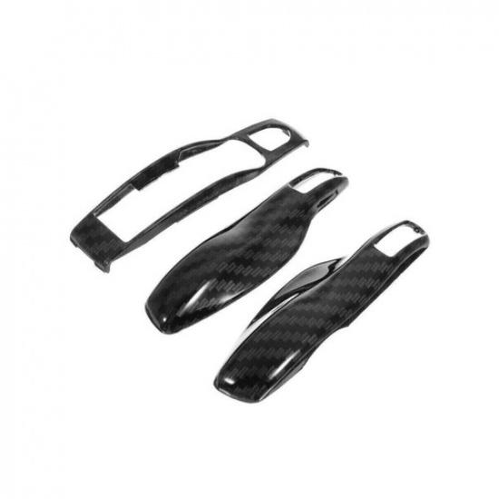 1x Carbon Fiber Remote Key ABS Cover Case Fob For Porsche Panamera Cayenne Macan