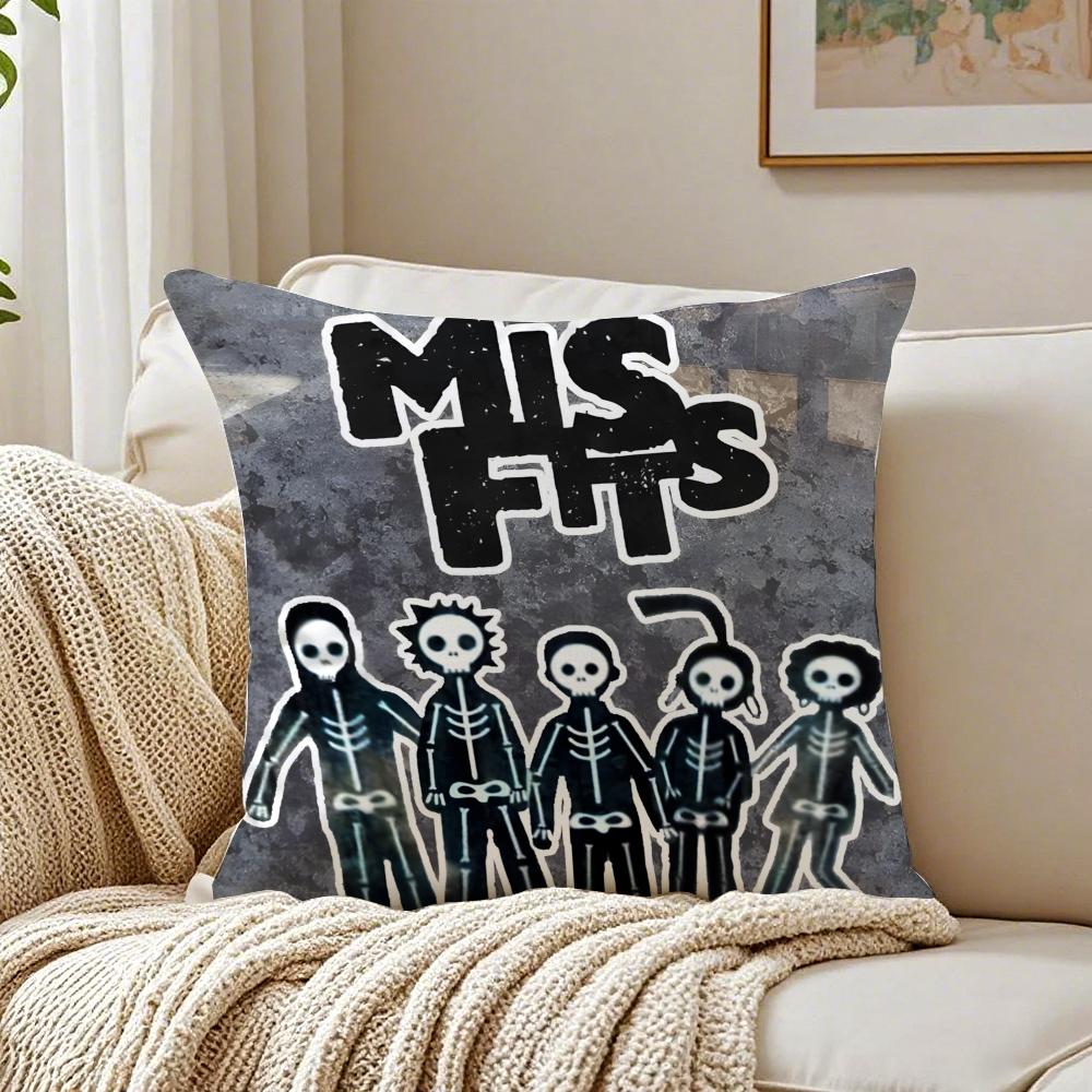 band punk TThe MMisfits Cushion Cover Pillowcase Antidustmite living Room Sofa Decor Cushion Room