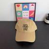 Hat Street Versatile White Letter Embroidery Cap Women's Big Head Circumference Face Small Shade Baseball Cap