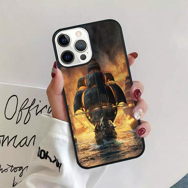Чехол для телефона с пиратским кораблем, парусник, задняя крышка для iPhone 17 Air 16 15 14 13 11 12 Pro Max PlusS Shell Coque