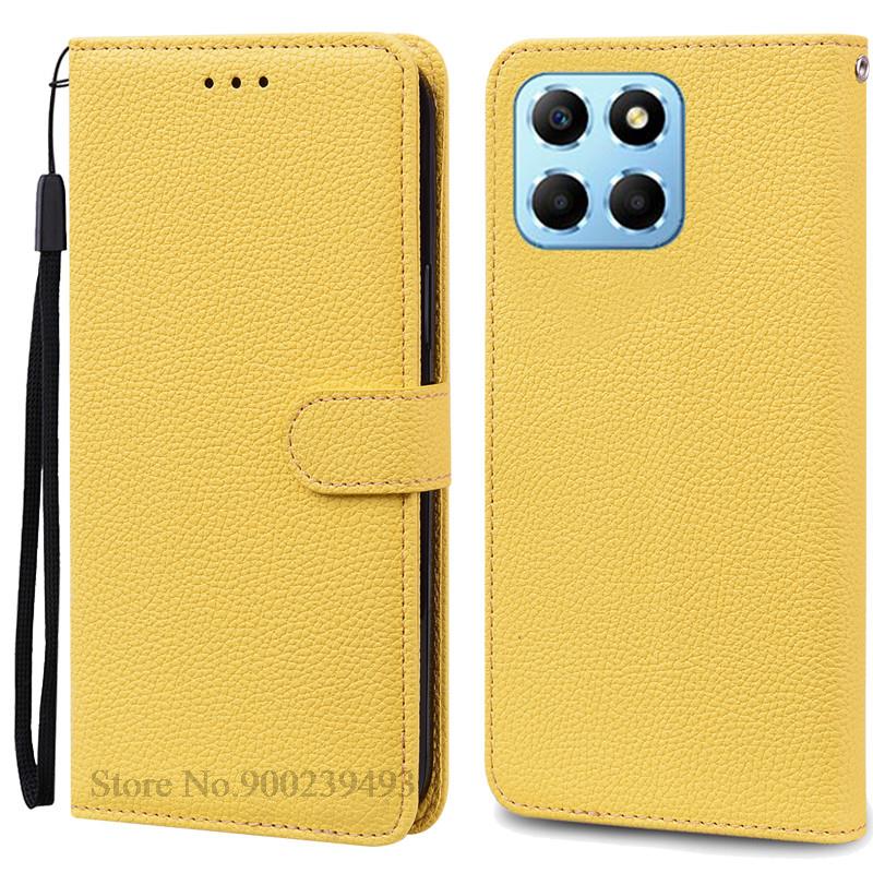 For Honor X6 Case Huawei Honor X6 2022 Cover Silicone Wallet Flip Leather Case For Honor X6 VNE-LX1 VNE-LX2 Phone Case Fundas