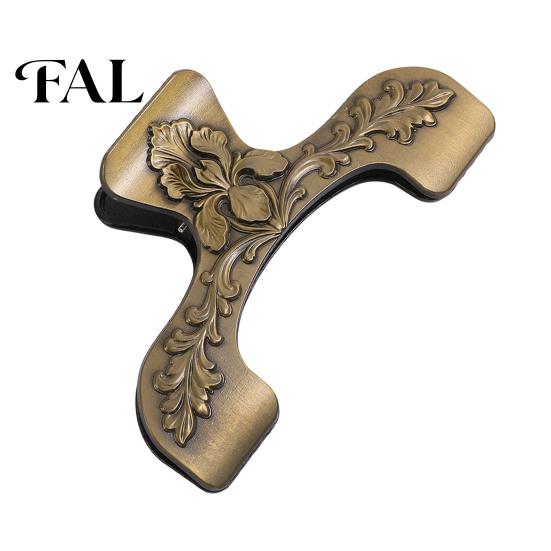 Book Page Holder for Reading Vintage Metal Holder, with Floral Pattern Design, Hands Free Rustic Desk Decor Readers Clip, Durable Zinc Alloy Spreader,