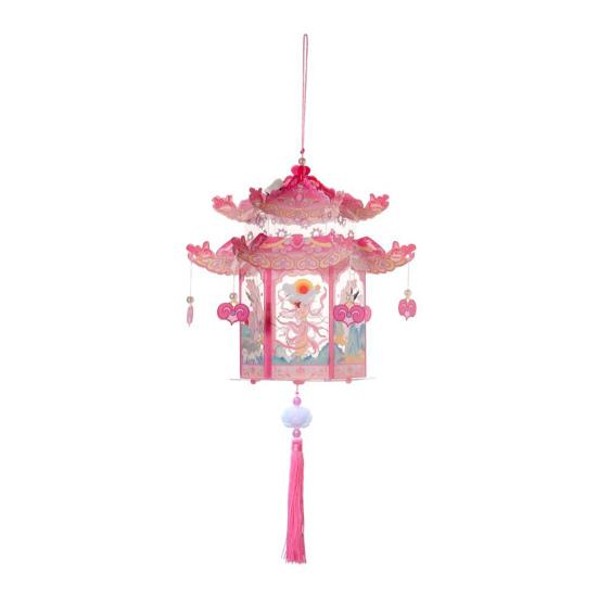 Портативный дворцовый фонарь, набор для самостоятельного изготовления цветочного фонаря, интерактивная игра, удобный для детей, набор материалов для фонаря на палке