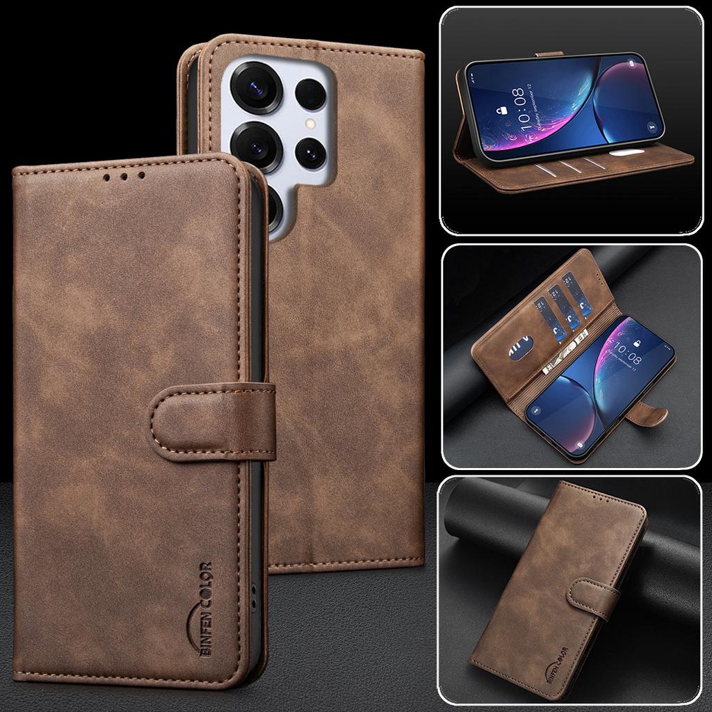 Роскошный кожаный кошелек-книжка для Samsung S26 Ultra S25 Plus S24 S23 S22 A16 A26 A36 A56 A06 A17 A07 с функцией подставки