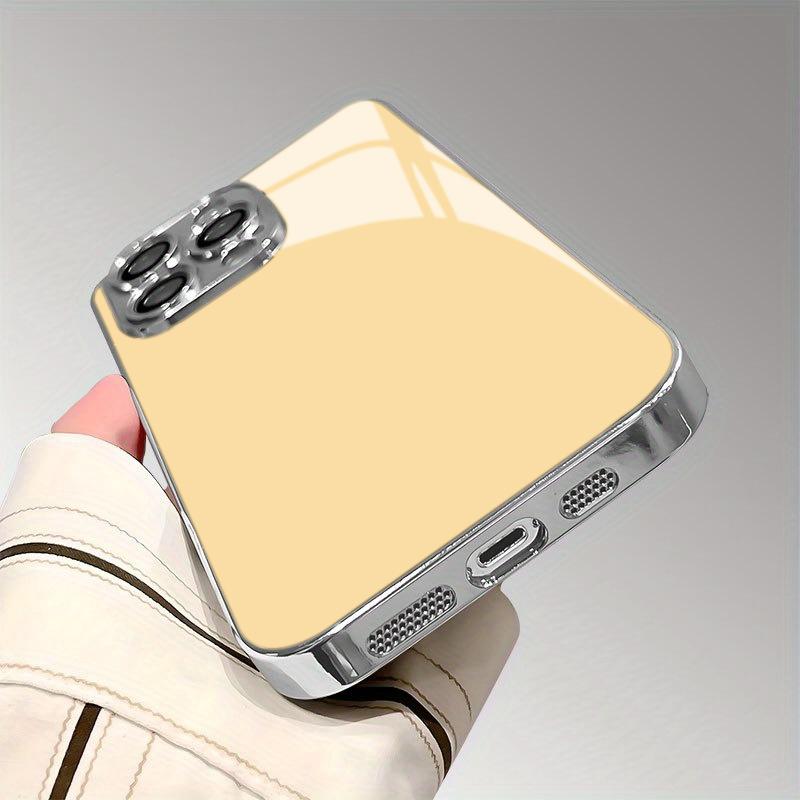 Metal Technology Tempered Glass Electroplated Case For 17 16 15 14 13 12 11 Pro Max Plus 16E 17E Shockproof Bumper Cover