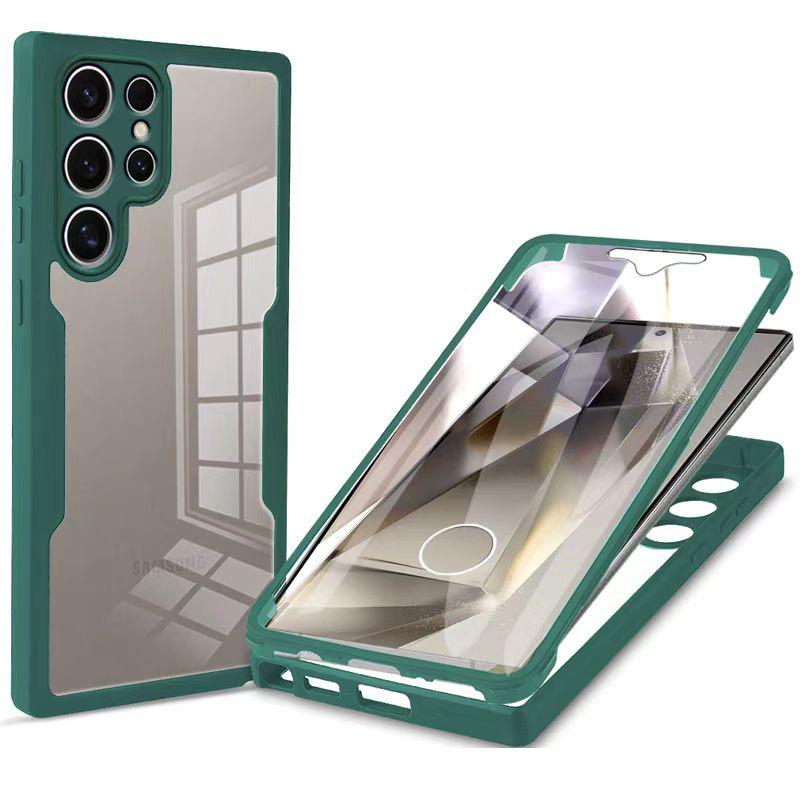Чехол с полной защитой 360 для Samsung Galaxy S22 Ultra S21 S22 Plus A51 A72 A52 A32 A12 M12 A53 A33 Двусторонний ТПУ чехол для телефона
