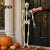 Life Size Skeleton Decor Halloween Glow Decor, 90cm-1.5m Fluorescent Fake Skull Prop for Reusable Horror Party Favors Haunted House, Articulated