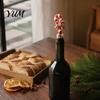 Wine Preservation Tools Christmas Bottle Stopper, Stainless Steel Reusable Cork, Decorative PVC Cartoon Snowman Corks Toppers Design, Airtight Sealing
