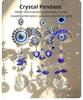 Evil Eye Crystal Sun Catcher with Crystal Prism Balls for Window Hanging Sun Catcher Decor Hanging Wind Chimes Home Decoration