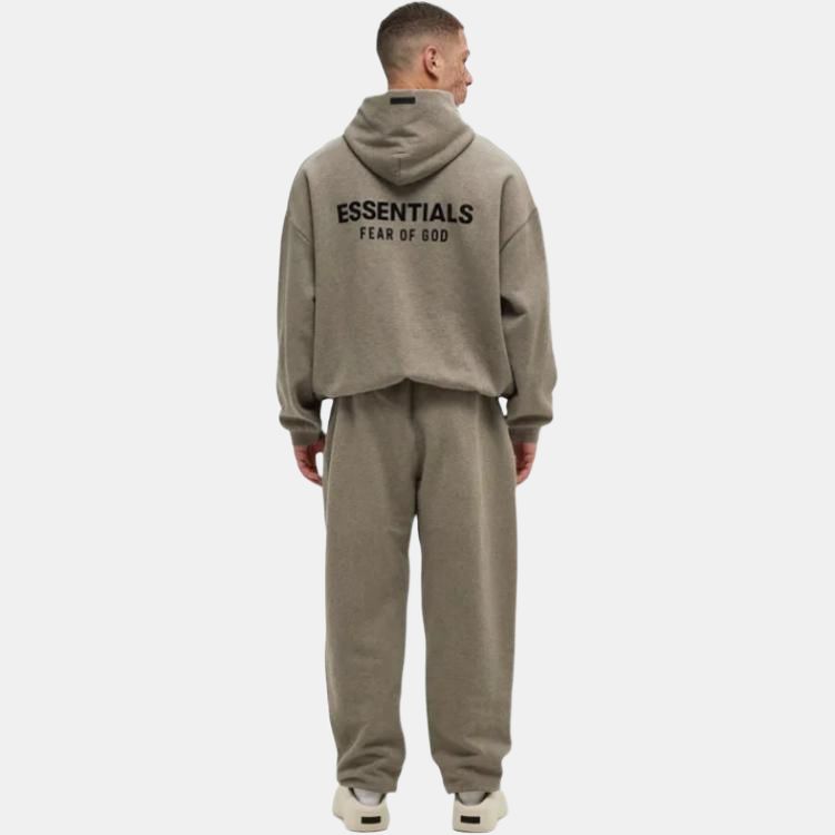 Fear of God Мужская флисовая толстовка с капюшоном Essentials II Heather Grey 192HO246259F