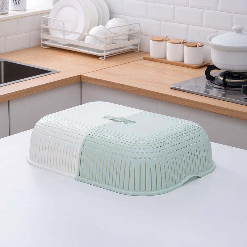 Складная Дышащая Прямоугольная Пыленепроницаемая Крышка для Блюд - Защита от Мух, Большой и Маленький Размеры