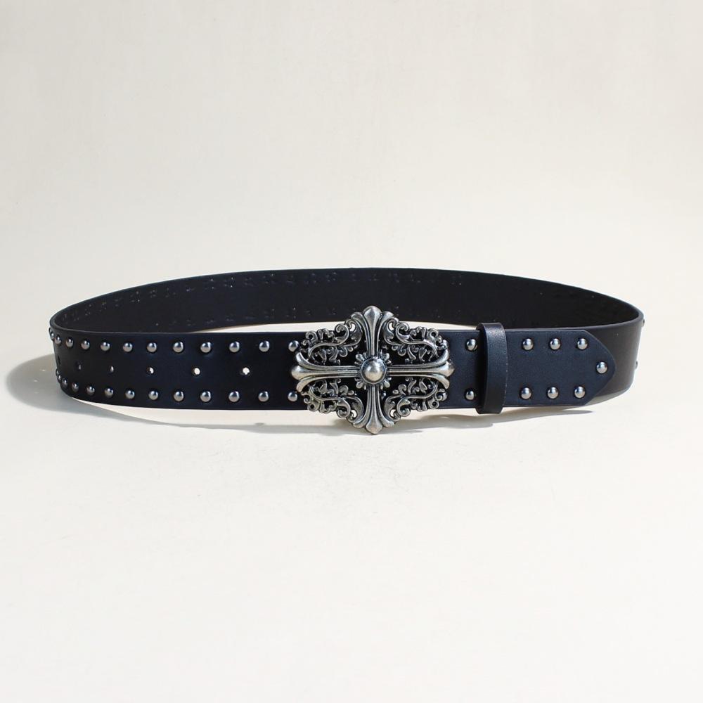 Riveted Punk Wide Belt Female Personality Hottie Vintage Belt