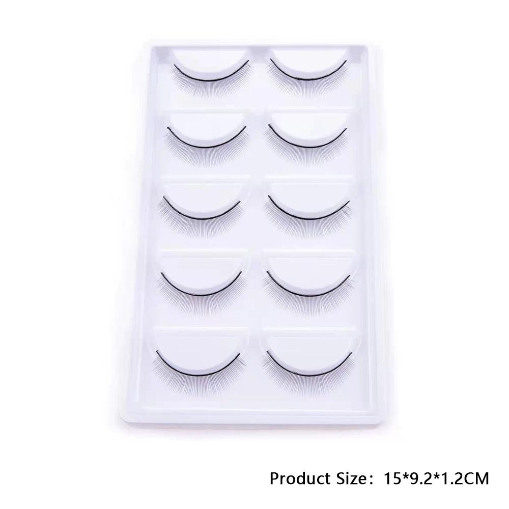 3D Норковые Накладные Ресницы 5 Пар Пушистые Объемные Ресницы с Эффектом Легкости Натурального Вида Полоски Пучки для Вечеринки Ежедневного Натурального Макияжа